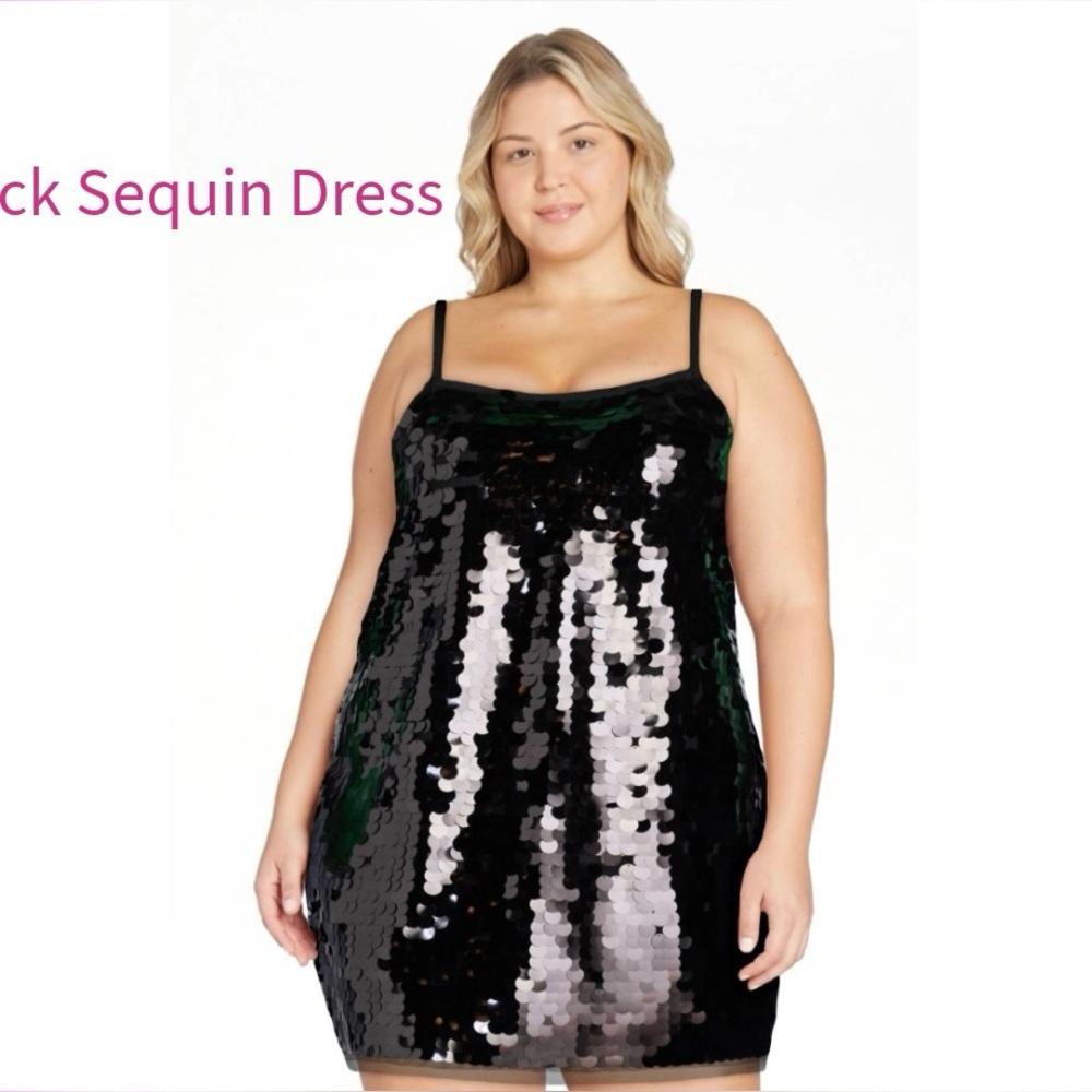 🌹🌹🌹Black Spaghetti Strap Sequin Dress🌹🌹🌹